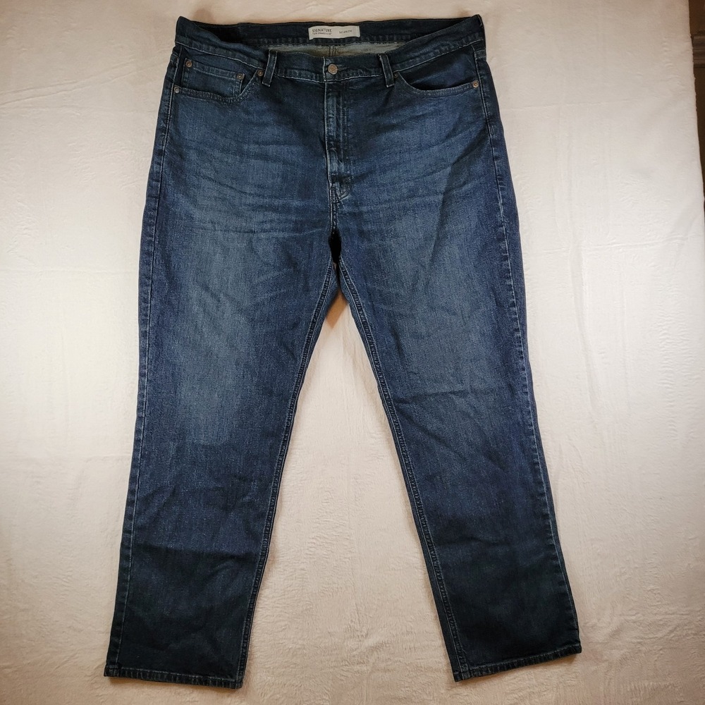 Levis Signature S67 Athletic Fit Jeans Mens 40 X 30 Medium Wash Blue Denim